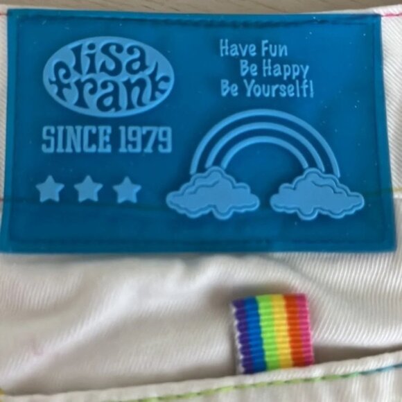 Lisa Frank Vintage Embroidered White Denim Skort/Skirt - Size 7 - Picture 3 of 14